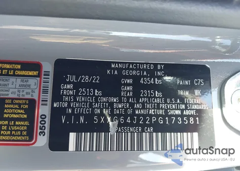 2023 Kia K5 Gt-Line из США, поврежденный, VIN 5XXG64J22PG173581